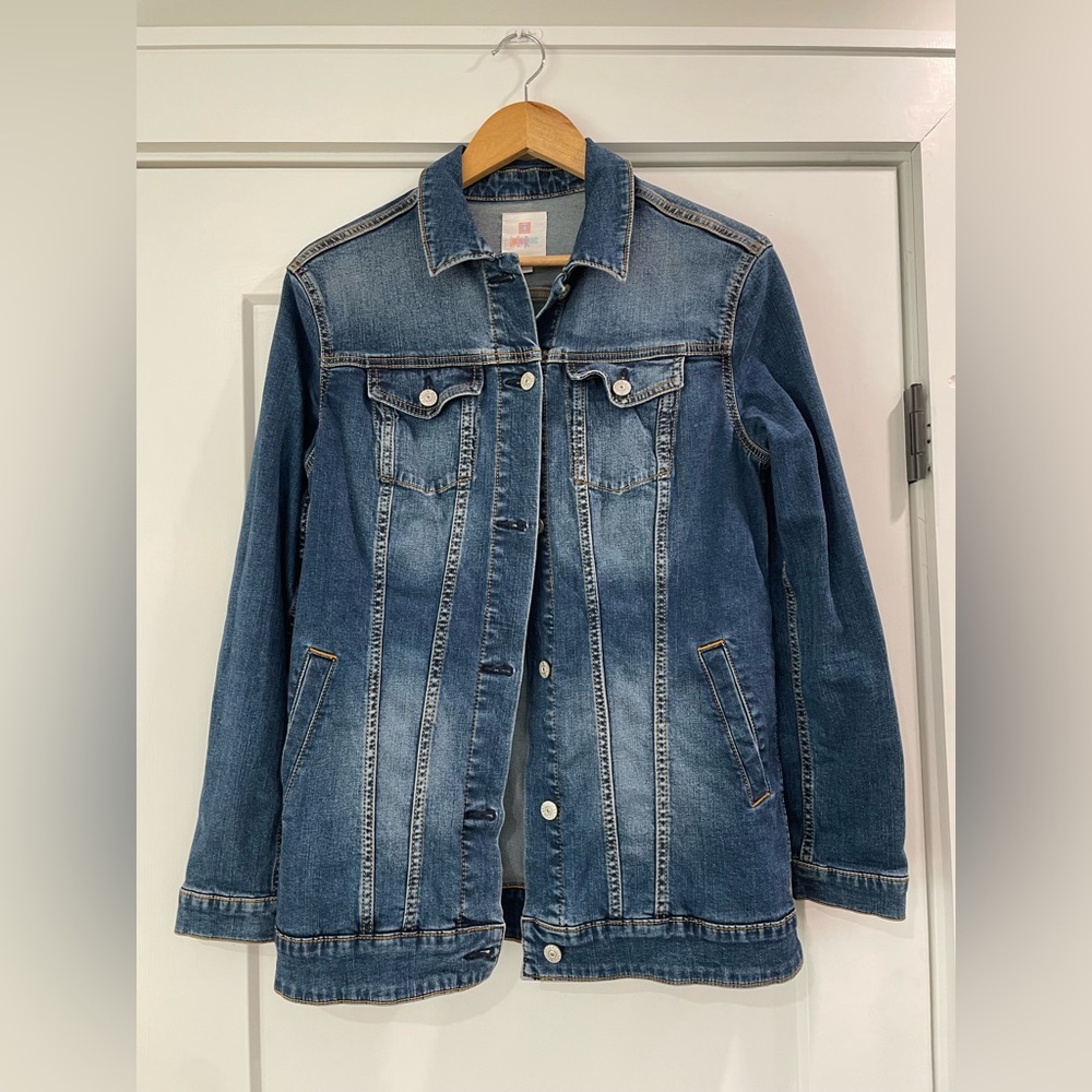 Lularoe, Jaxon Long Denim Jacket, Size Medium